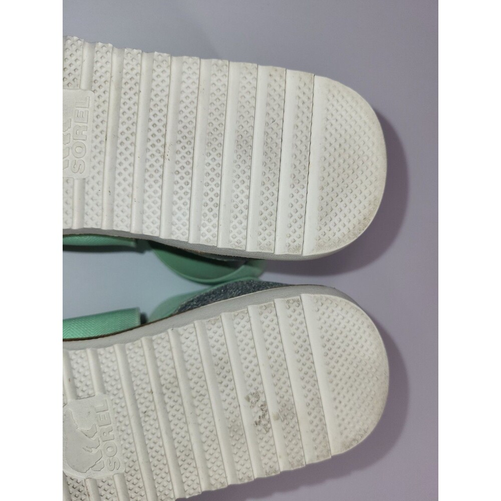 Sorel Ella Silver Mint Green Sandals Size 8.5 - Picture 8 of 13